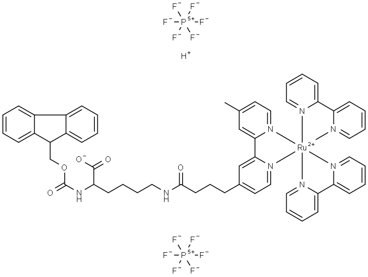 Fmoc-Lys(Tris(2,2'-bipyridyl) ruthenium)-OH Struktur
