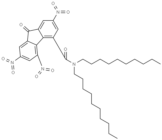 2,5,7-TRINITRO-9-OXO-9H-FLUORENE-4-CARBOXYLIC ACID BIS-DECYL-AMIDE Struktur