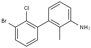 3'-Bromo-2'-chloro-2-methyl-[1,1'-biphenyl]-3-amine Struktur