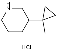 3-(1-methylcyclopropyl)piperidine hydrochloride Struktur