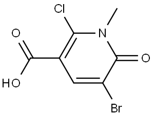 5-Bromo-2-chloro-1-methyl-6-oxo-1,6-dihydropyridine-3-carboxylic acid Structure