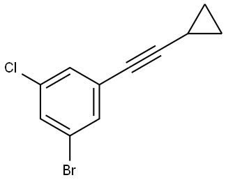 1-Bromo-3-chloro-5-(2-cyclopropylethynyl)benzene Structure