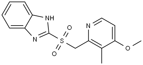1H-Benzimidazole, 2-[[(4-methoxy-3-methyl-2-pyridinyl)methyl]sulfonyl]- Struktur