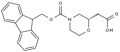 (S)-4-Fmoc-2-morpholineacetic acid Struktur