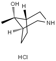 (1R,5S,8r)-8-Methyl-3-azabicyclo[3.2.1]octan-8-ol hydrochloride Struktur