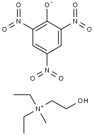 1-[Diethyl(2-hydroxyethyl)methylammonium oxy]-2,4,6-trinitrobenzene Struktur