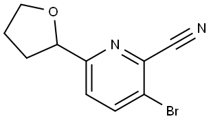 3-bromo-6-(tetrahydrofuran-2-yl)picolinonitrile|