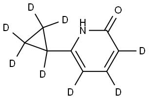 6-(cyclopropyl-d5)pyridin-3,4,5-d3-2-ol Structure