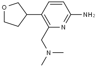 6-((dimethylamino)methyl)-5-(tetrahydrofuran-3-yl)pyridin-2-amine Struktur
