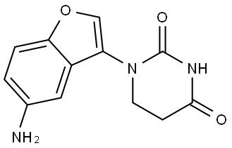 2,4(1H,3H)-Pyrimidinedione, 1-(5-amino-3-benzofuranyl)dihydro- Struktur