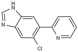 6-chloro-5-(pyridin-2-yl)-1H-benzo[d]imidazole Struktur