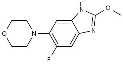 1H-Benzimidazole, 6-fluoro-2-methoxy-5-(4-morpholinyl)- Struktur