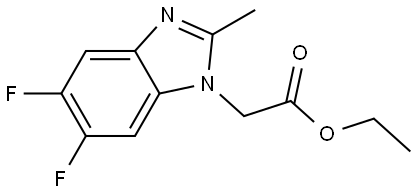 Ethyl 5,6-difluoro-2-methyl-1H-benzimidazole-1-acetate Struktur