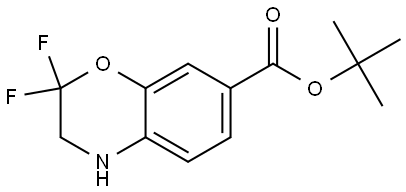 tert-Butyl 2,2-difluoro-3,4-dihydro-2H-benzo[b][1,4]oxazine-7-carboxylate Struktur