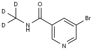 5-bromo-N-(methyl-d3)nicotinamide Struktur