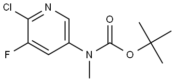 tert-Butyl (6-chloro-5-fluoropyridin-3-yl)(methyl)carbamate Struktur