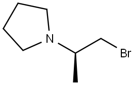(R)-1-(1-Bromopropan-2-yl)pyrrolidine Struktur