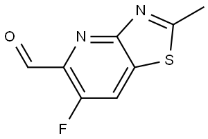 6-Fluoro-2-methylthiazolo[4,5-b]pyridine-5-carbaldehyde Struktur
