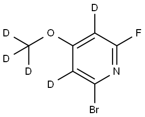 2-bromo-6-fluoro-4-(methoxy-d3)pyridine-3,5-d2 Struktur