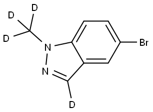 5-bromo-1-(methyl-d3)-1H-indazole-3-d Structure