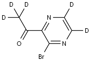 1-(3-bromopyrazin-2-yl-5,6-d2)ethan-1-one-2,2,2-d3 Structure