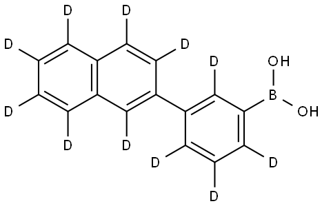 Boronic acid, B-[5-(2-naphthalenyl-1,3,4,5,6,7,8-d7)phenyl-2,3,4,6-d4]- Struktur
