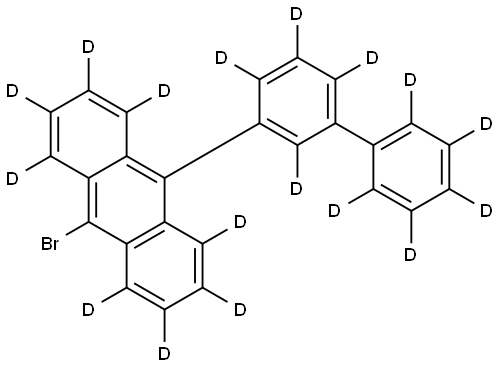 Anthracene-1,2,3,4,5,6,7,8-d8, 9-([1,1′-biphenyl]-3-yl-2,2′,3′,4,4′,5,5′,6,6′-d9)-10-bromo- Struktur