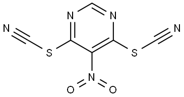 5-nitro-4,6-dithiocyanatopyrimidine Struktur