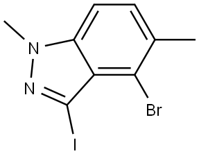 4-Bromo-3-iodo-1,5-dimethyl-1H-indazole Struktur