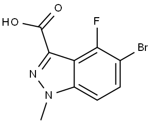 5-Bromo-4-fluoro-1-methyl-1H-indazole-3-carboxylic acid Struktur