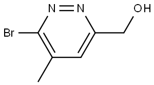 6-Bromo-5-methyl-3-pyridazinemethanol Struktur