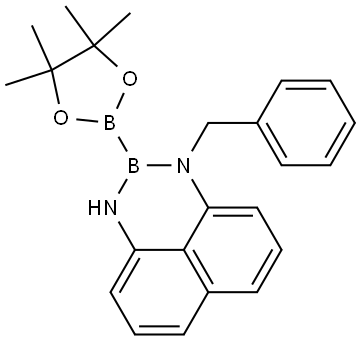 1H-Naphtho[1,8-de]-1,3,2-diazaborine, 2,3-dihydro-1-(phenylmethyl)-2-(4,4,5,5-tetramethyl-1,3,2-dioxaborolan-2-yl)- Struktur