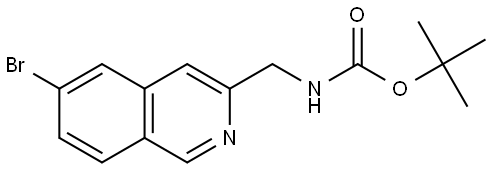 Carbamic acid, N-[(6-bromo-3-isoquinolinyl)methyl]-, 1,1-dimethylethyl ester Struktur
