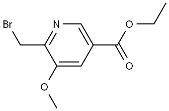 Ethyl 6-(bromomethyl)-5-methoxy-3-pyridinecarboxylate Struktur