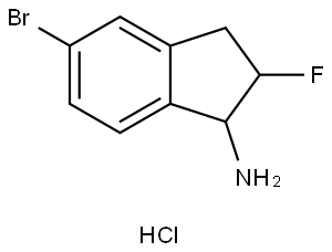 5-Bromo-2-fluoro-2,3-dihydro-1H-inden-1-amine hydrochloride Struktur