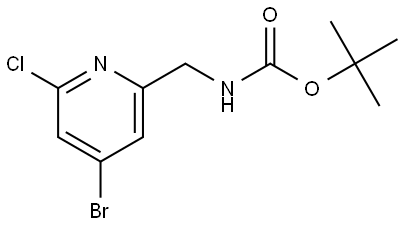 tert-Butyl ((4-bromo-6-chloropyridin-2-yl)methyl)carbamate Struktur