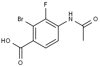 4-Acetamido-2-bromo-3-fluorobenzoic acid Struktur