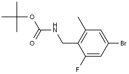 tert-Butyl 4-bromo-2-fluoro-6-methylbenzylcarbamate Struktur