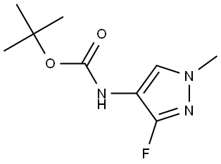tert-butyl (3-fluoro-1-methyl-1H-pyrazol-4-yl)carbamate Structure