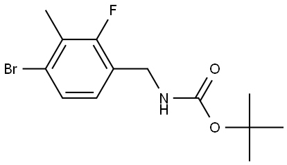 tert-Butyl 4-bromo-2-fluoro-3-methylbenzylcarbamate Struktur