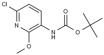 tert-Butyl (6-chloro-2-methoxypyridin-3-yl)carbamate Struktur