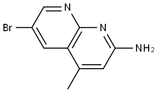 6-bromo-4-methyl-1,8-naphthyridin-2-amine Struktur