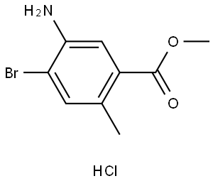 Methyl 5-amino-4-bromo-2-methylbenzoate hydrochloride Struktur
