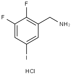 (2,3-Difluoro-5-iodophenyl)methanamine hydrochloride Struktur