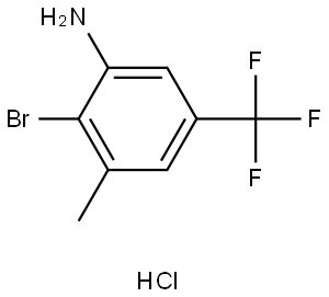 2-Bromo-3-methyl-5-(trifluoromethyl)aniline hydrochloride Struktur