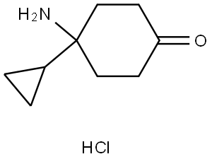4-Amino-4-cyclopropylcyclohexanone hydrochloride Struktur