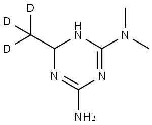 N2,N2-dimethyl-6-(methyl-d3)-1,6-dihydro-1,3,5-triazine-2,4-diamine Struktur