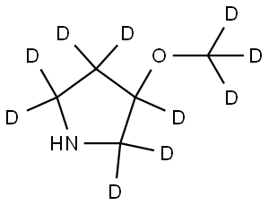 3-(methoxy-d3)pyrrolidine-2,2,3,4,4,5,5-d7 Struktur