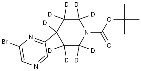 tert-butyl 4-(6-bromopyrazin-2-yl)piperidine-1-carboxylate-2,2,3,3,4,5,5,6,6-d9 Struktur