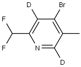 4-bromo-2-(difluoromethyl)-5-methylpyridine-3,6-d2 Struktur